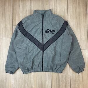 US Army IPFU Jacket Medium Long Gray UCP Reflective Military PT Windbreaker